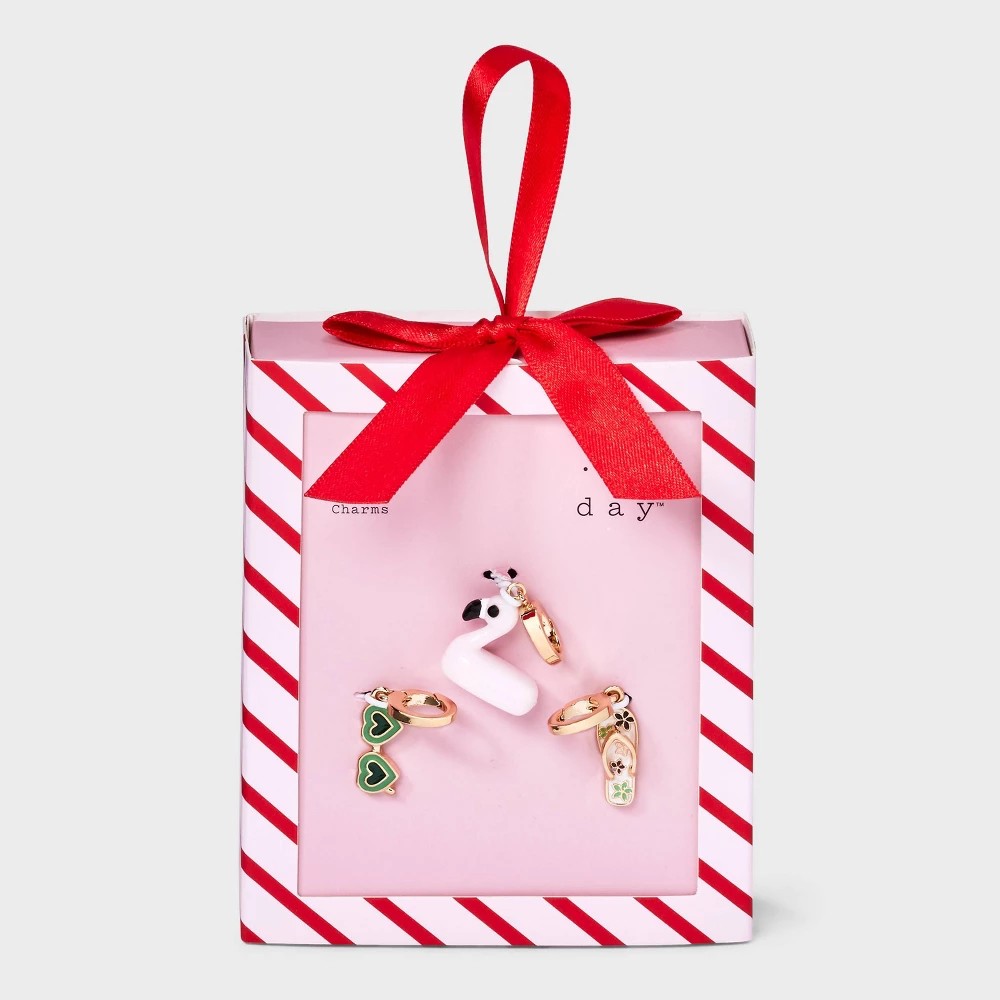 Sunglasses Flamingo and Flip Flop Charm Necklace Set 3pc - a New Day™ Gold - Bellso