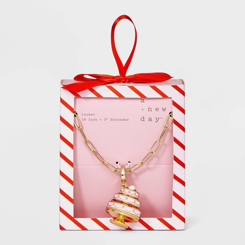 Layer Cake Locket Charm Necklace - a New Day™ Gold - Bellso