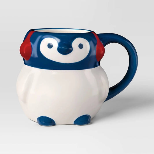 9oz Christmas Earthenware Mini Figural Penguin Mug - Wondershop™ - Bellso
