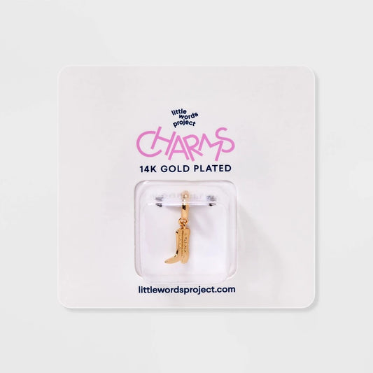 Little Words Project Cowboy Boot Charm - Gold - Bellso