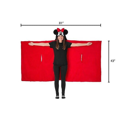 Adult Plush Hooded Blanket: Hello Kitty, Minnie Mouse, Bluey, 43 X 81 Inches - Bellso