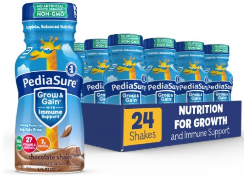 PediaSure Grow and Gain Nutrition Shake for Kids, Chocolate [8 Fl. Oz., 24 Pk.]