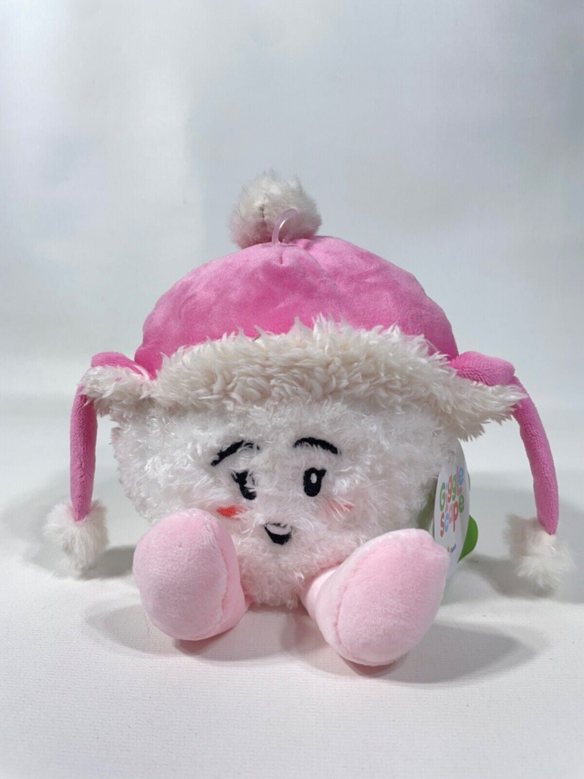 Gigglescape 6" Holiday Snowball with Pink Hat Soft Plush Toy - Bellso