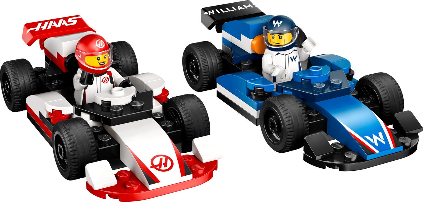 LEGO City F1 Williams Racing & Haas F1 Race Car Toys - Car Building Toy Set for Kids  Boys and Girls  Ages 4+ - F1 Preschool Toy for Fans - Gift Idea - Bellso