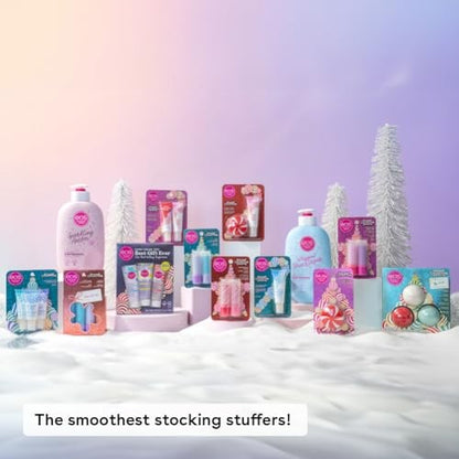 Eos Holiday Lip Treatment Gift Set- Candy Cane Swirl Lip Scrub & 24H Moisture Super Balm, Limited-Edition Lip Care, Stocking Stuffers, 2-Pack - Bellso