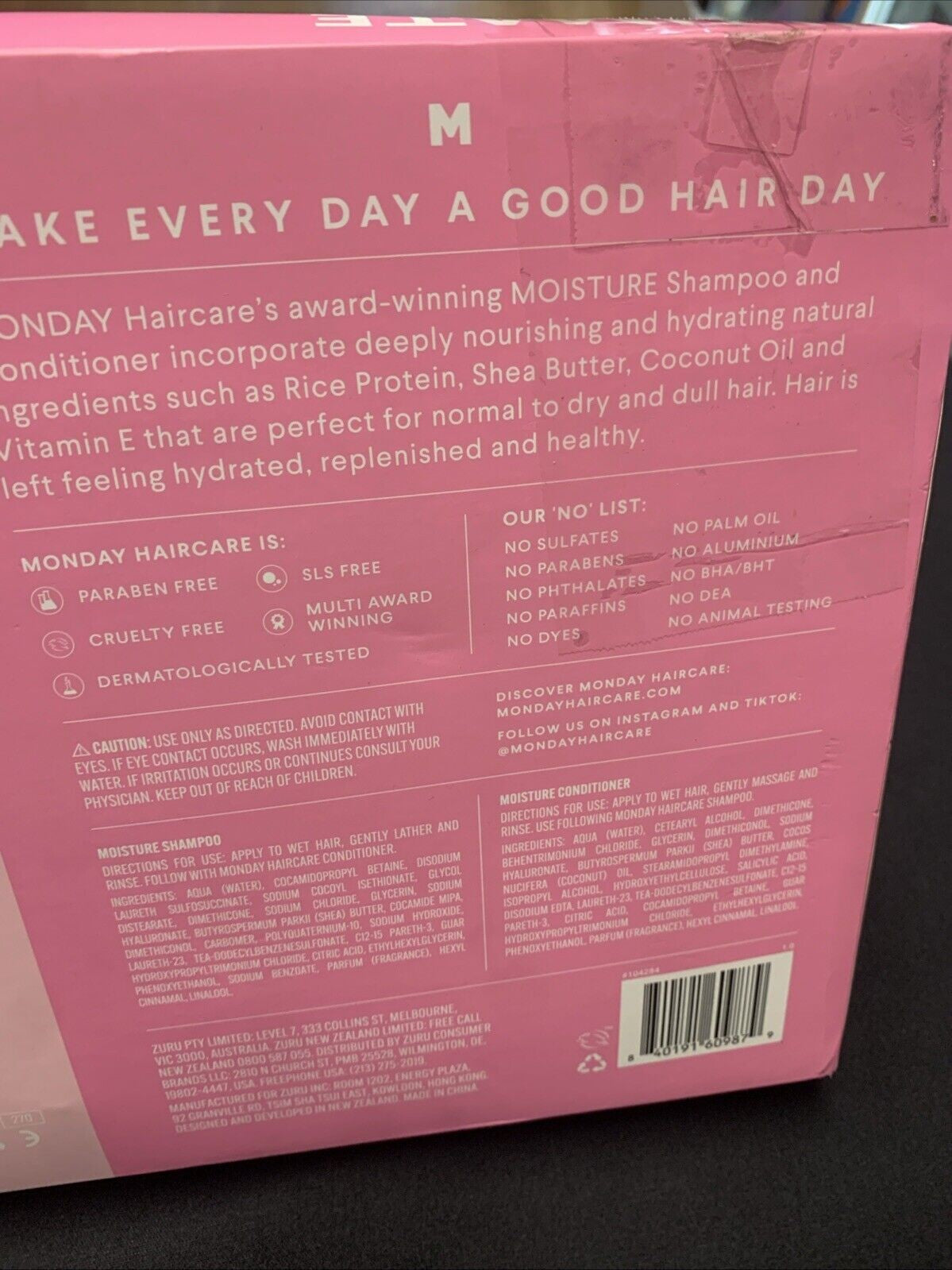 Monday Moisture Shampoo, Conditioner & Dry Shampoo Set Keratin Gardenia - Bellso