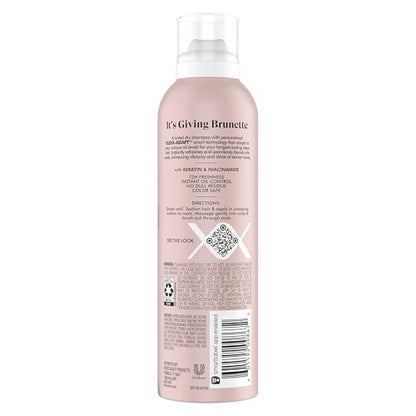 Nexxus Brunette Dry Shampoo for Dark Tones 72 Hour Freshness No Dull Residue with FLEXXADAPT Technology 5 Fl Oz