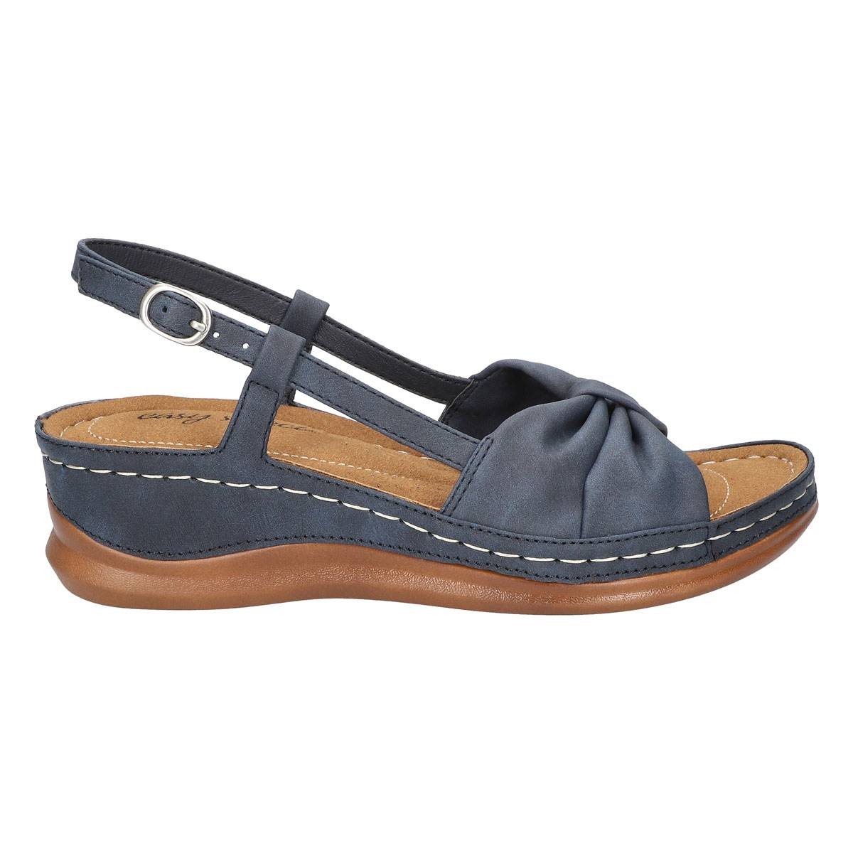 Easy Street Women's Jupiter Comfort Buckle Slingback Sandals - Natural Size 7-1/2 - Bellso