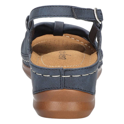 Easy Street Women's Jupiter Comfort Buckle Slingback Sandals - Natural Size 7-1/2 - Bellso