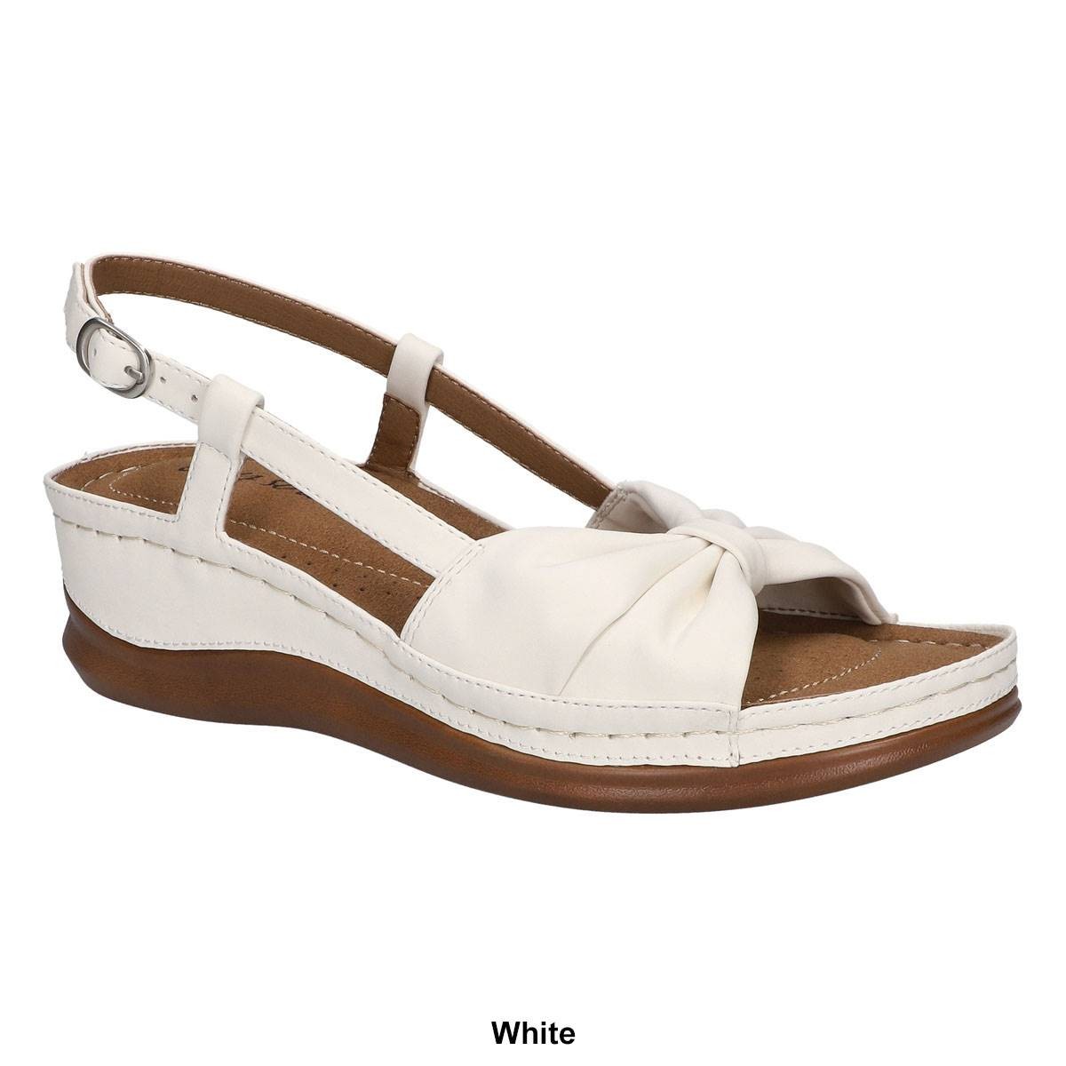 Easy Street Women's Jupiter Comfort Buckle Slingback Sandals - Natural Size 7-1/2 - Bellso