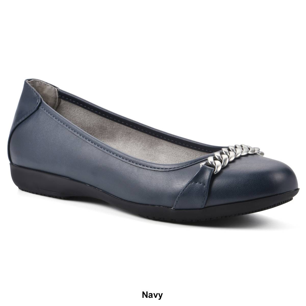 Cliffs by White Mountain Women's Charmed Ballet Flats - Red Fabric - Bellso