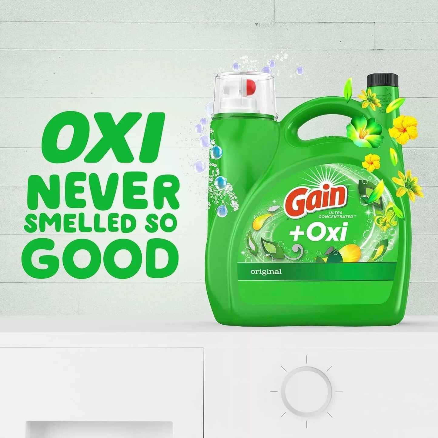 Gain + Oxi Liquid Laundry Detergent Original, 159 Loads, 170 Fl. Oz - 3 Bottles