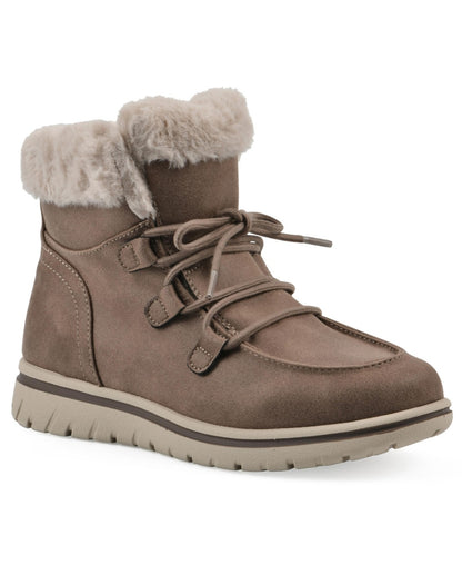 Cliffs by White Mountain Women's Harisson Wide Ankle Boots (Stone Fabric) - Size 9.5 W - Bellso