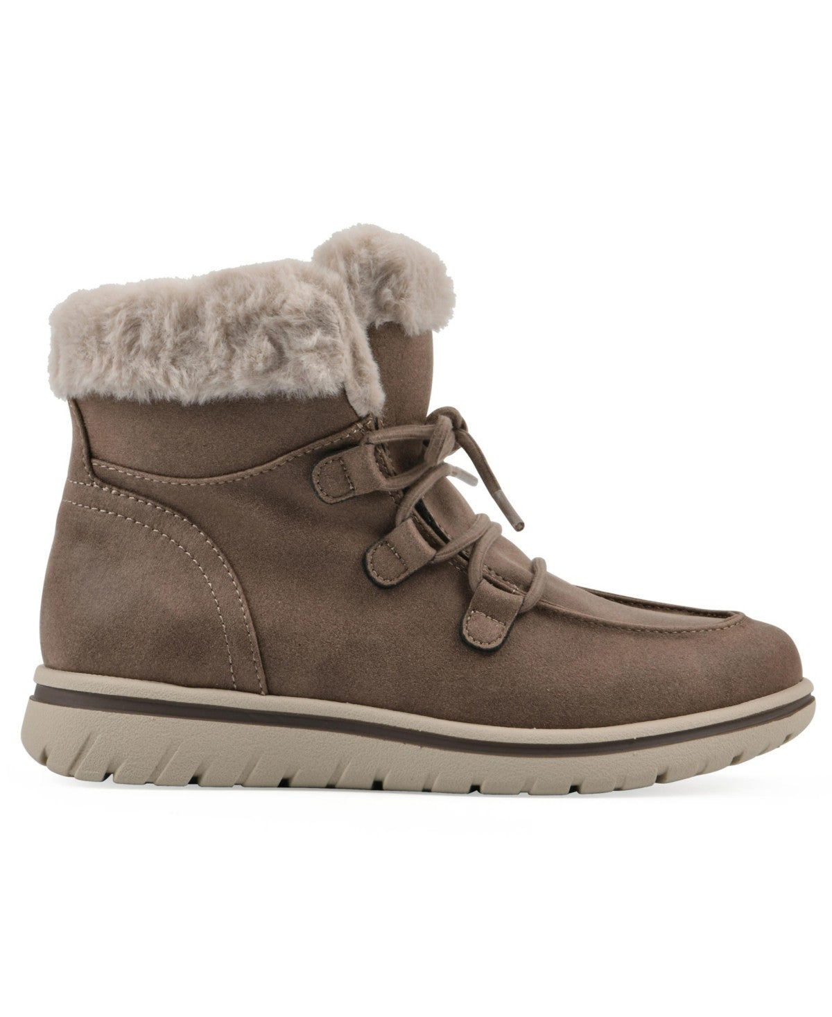 Cliffs by White Mountain Women's Harisson Wide Ankle Boots (Stone Fabric) - Size 9.5 W - Bellso