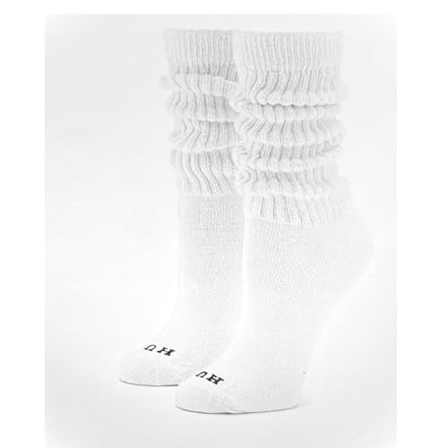HUE Women's Slouch Sock, 4 Pack (White) - Bellso