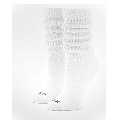 HUE Women's Slouch Sock, 4 Pack (White) - Bellso