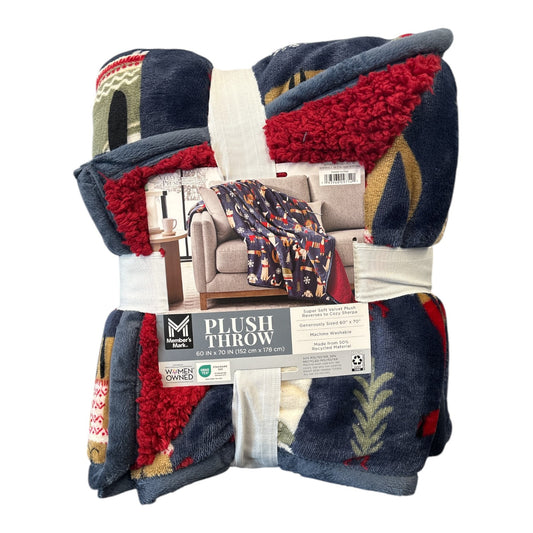 Member's Mark Super Soft Velvet Reversible Plush Sherpa Throw, 60in X 70in - Bellso