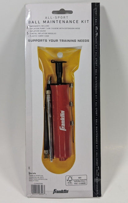 Franklin All Sport Ball Maintenance Kit - Pump, Needles, Pressure Gauge & Case - Bellso