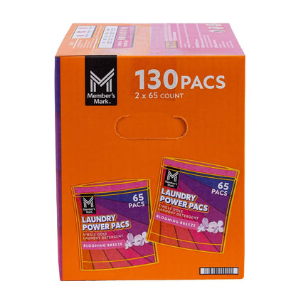Member's Mark Laundry Power Pacs, Blooming Breeze, 130 Ct.
