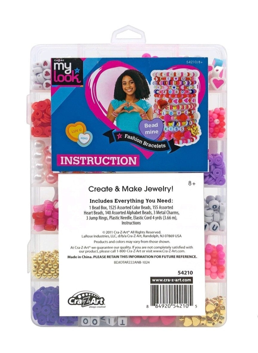 NWT CraZArt Bead Mine Fashion Bracelets Jewelry Kits, Valentine's Day, Easter - Bellso