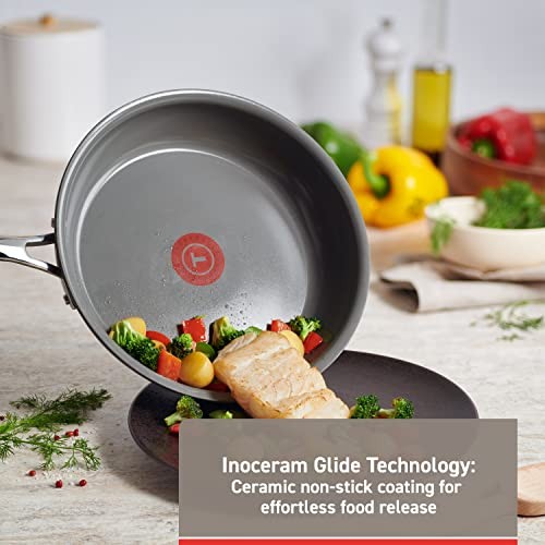 T-Fal Ceramic Non-Stick Induction, 10.5 and 12 Inch 2 Piece Frypan Set, Mint Green - Bellso