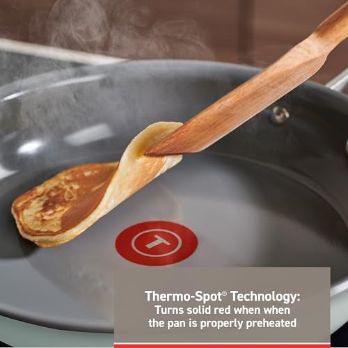 T-Fal Ceramic Non-Stick Induction, 10.5 and 12 Inch 2 Piece Frypan Set, Mint Green - Bellso