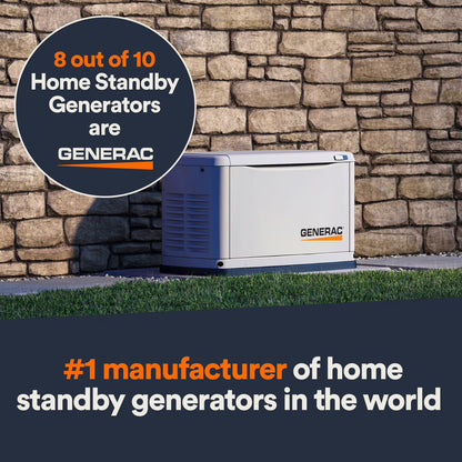 22,000 Watt Generac Guardian Series WiFi-Enabled , NG Standby Generator With 200A Automatic Transfer Switch - Bellso