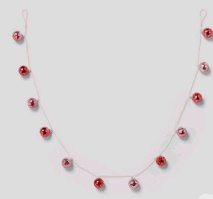 NWT Target 2025 72" Disco Ball Valentine's Day Christmas Garland Pink/Purple - Bellso