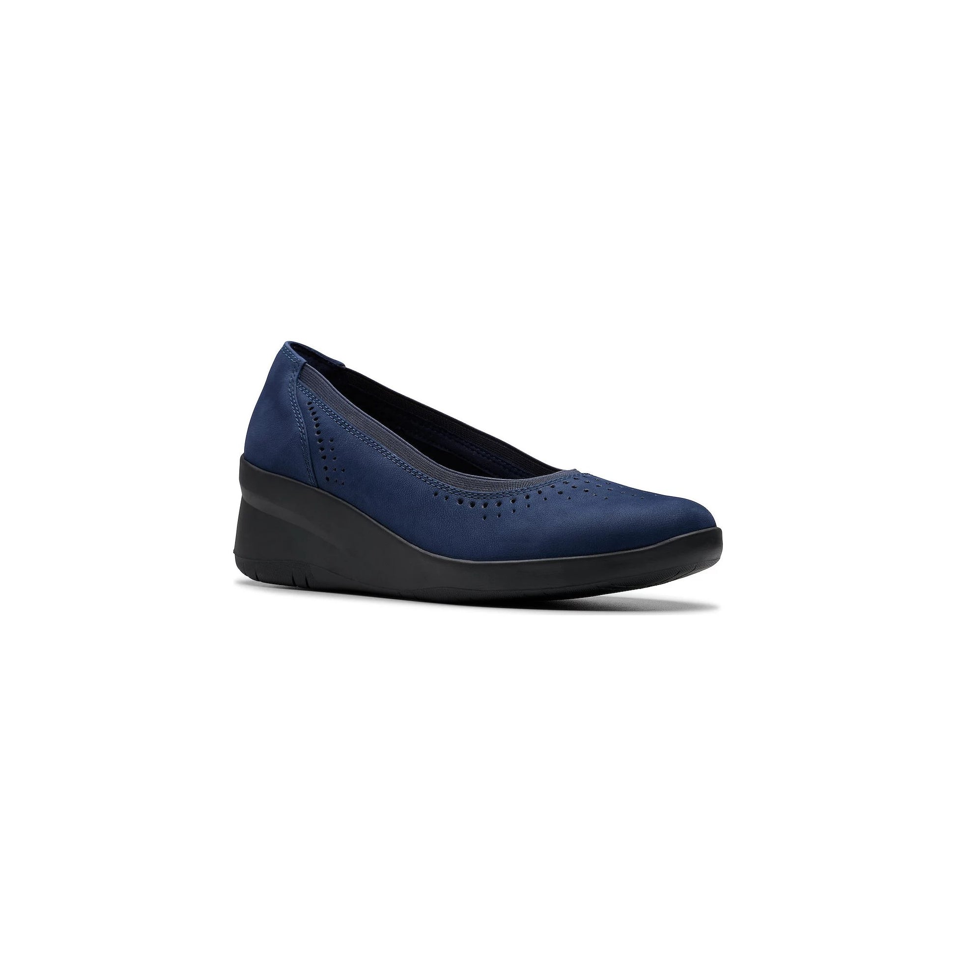 Clarks Collection Women's Suttyn Kaylie Slip-on Shoes - Navy Nubuck - Bellso