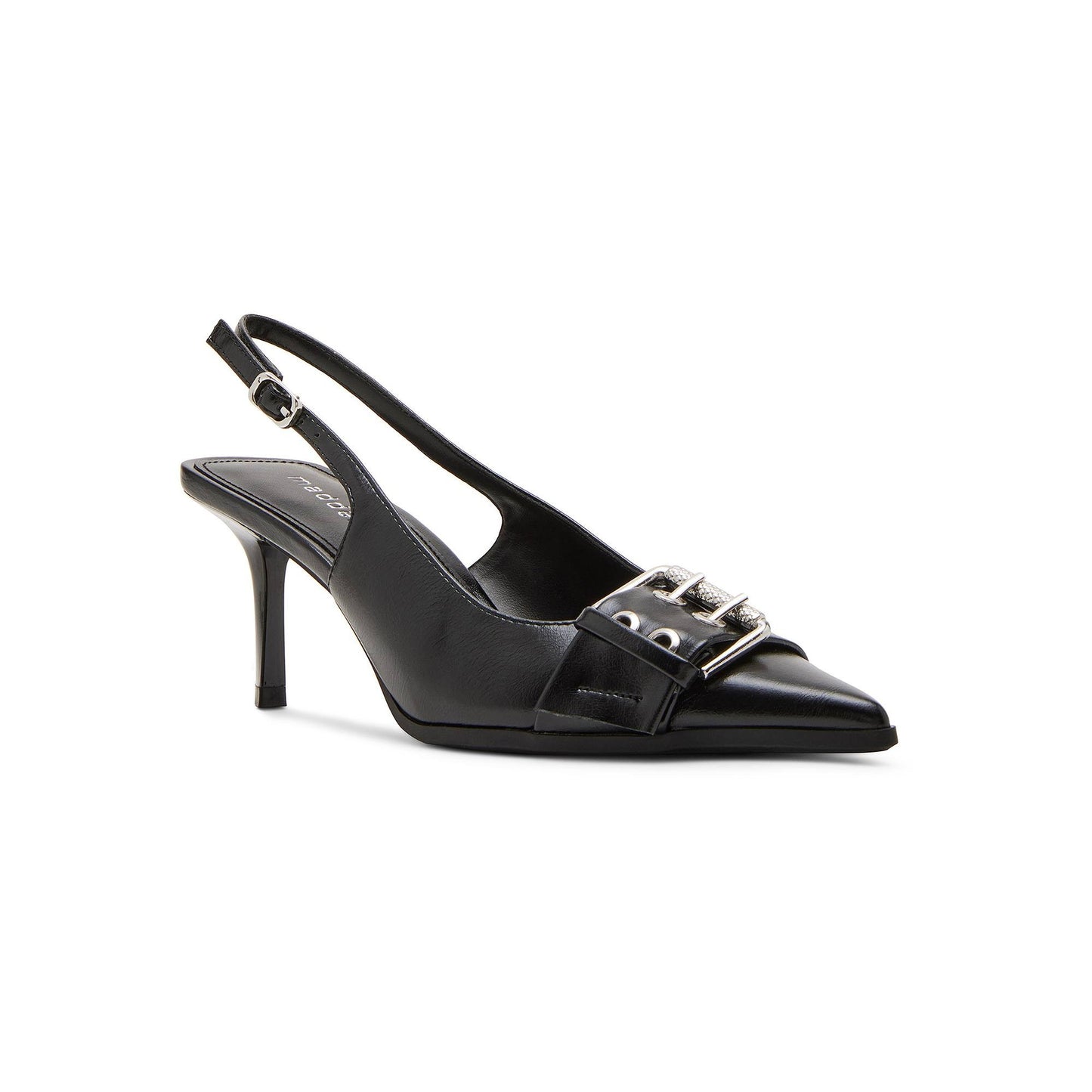 Madden Girl Rowaan Women's Slingback Heels, Size: 8, Black Shiny - Bellso