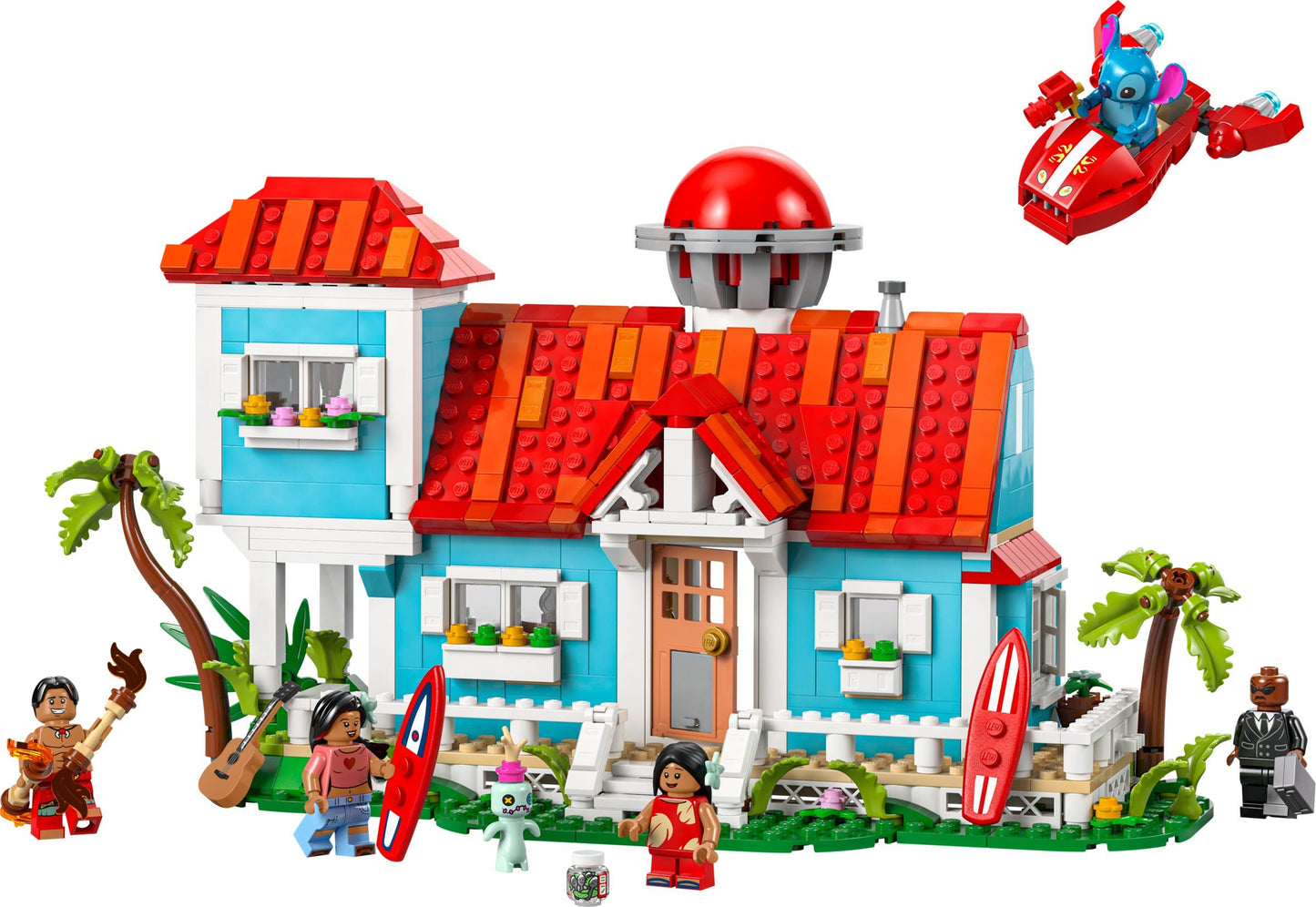 LEGO Disney Lilo and Stitch Beach House Playset with 5 Mini Figures  Ages 9 and up - Bellso