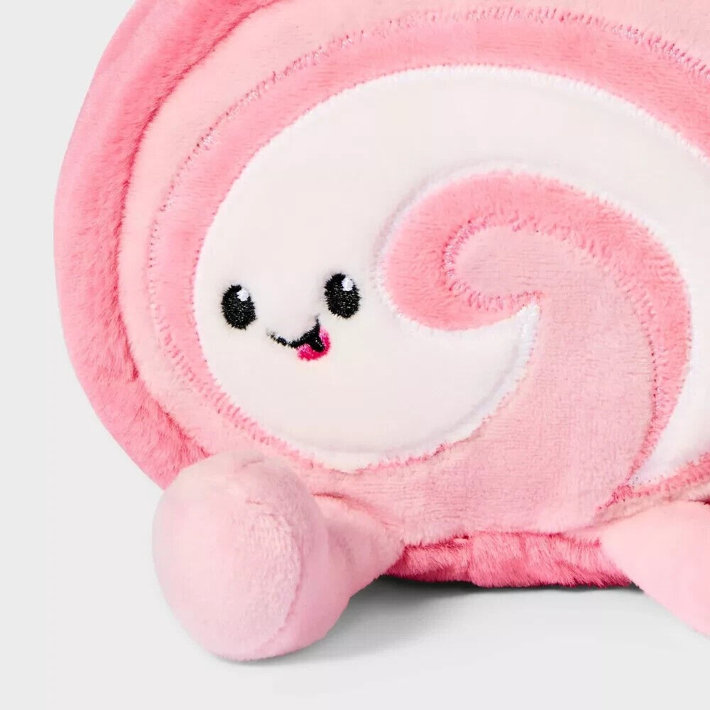 Gigglescape Swiss Roll 8.5" Plush Toy Pink Soft Stuffed Animal - Bellso