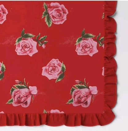 NEW  - Threshold  72"x14" Roses Table Runner - Red - Bellso