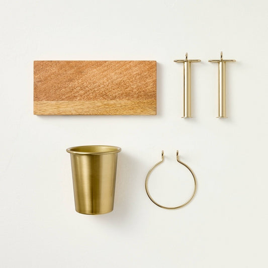 Peg Board Shelf and Accessories Kit Gold - Hearth & Hand™ with Magnolia