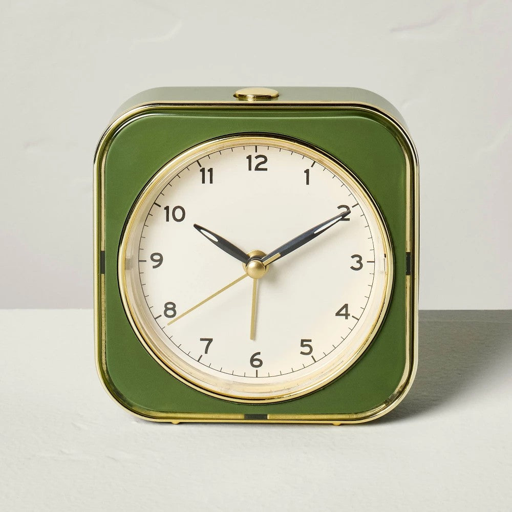 Vintage Style Analog Alarm Clock Sage - Hearth & Hand with Magnolia - Bellso