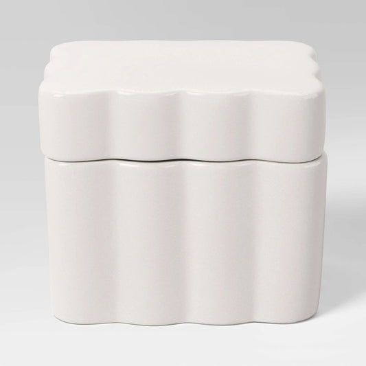 Scalloped Lidded Box White - Room Essentials™