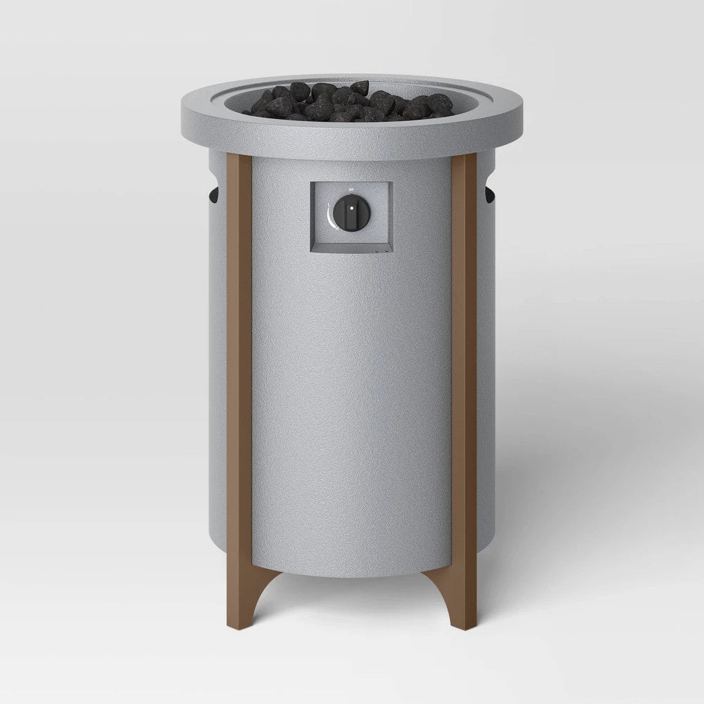 20lb Column Propane Fire Pit Gray - Threshold™ - Bellso