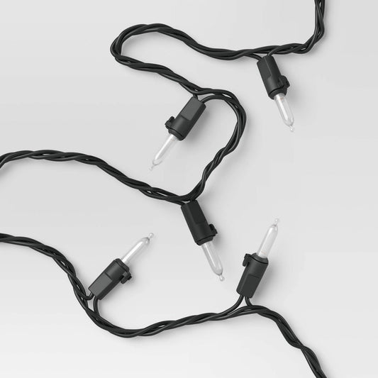 100ct LED Indoor Outdoor Miniature String Lights Clear Bulbs with Black Wire - Threshold™ - Bellso