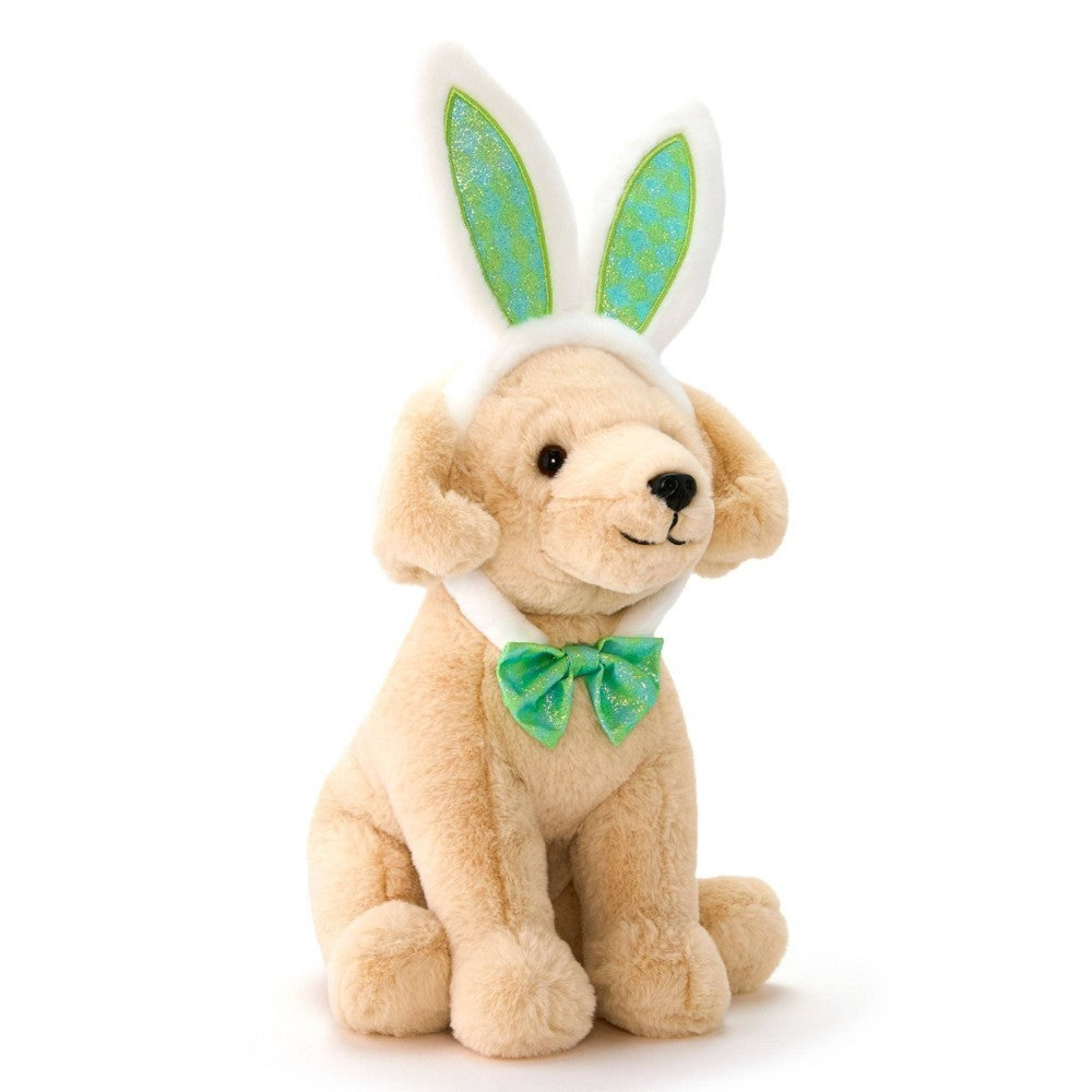 FAO Schwarz Plush 12  Labrador Puppy Dog Stuffed Animal with Easter Bunny Ears