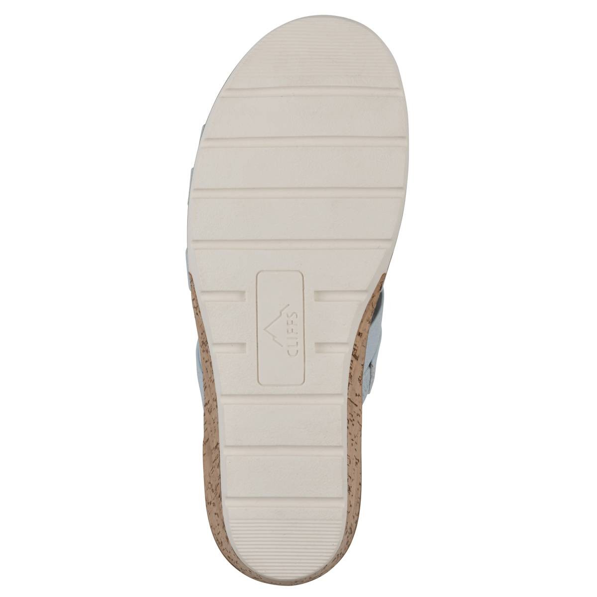 Cliffs by White Mountain Women's Tinisha Wedge Slip-on Sandals - White Embossed Size 8 - Bellso