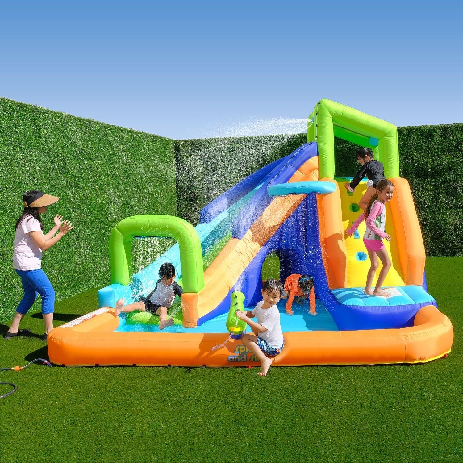 My 1st Water Slide Splash and Slide with Tunnel and Water Arch - Bellso