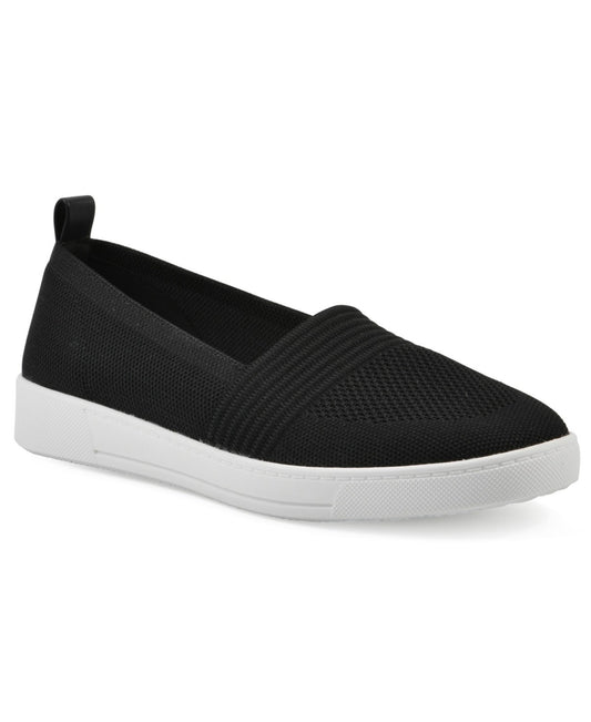 White Mountain Women's Upright Slip-on Sneakers - Black Fabric Size 9.5 - Bellso