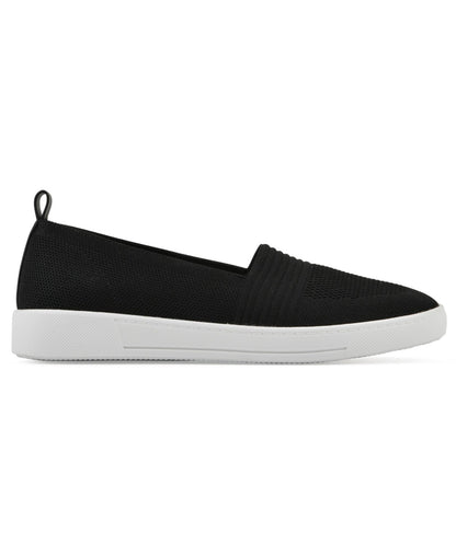 White Mountain Women's Upright Slip-on Sneakers - Black Fabric Size 9.5 - Bellso