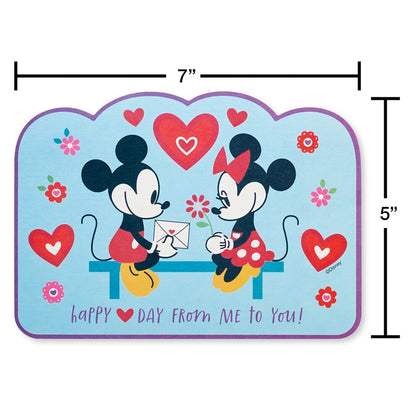 Papyrus Blank Valentines Day Cards (5x7) and Stickers for Kids School and Classroom Exchange  Mickey and Minnie (20-Count) - Bellso