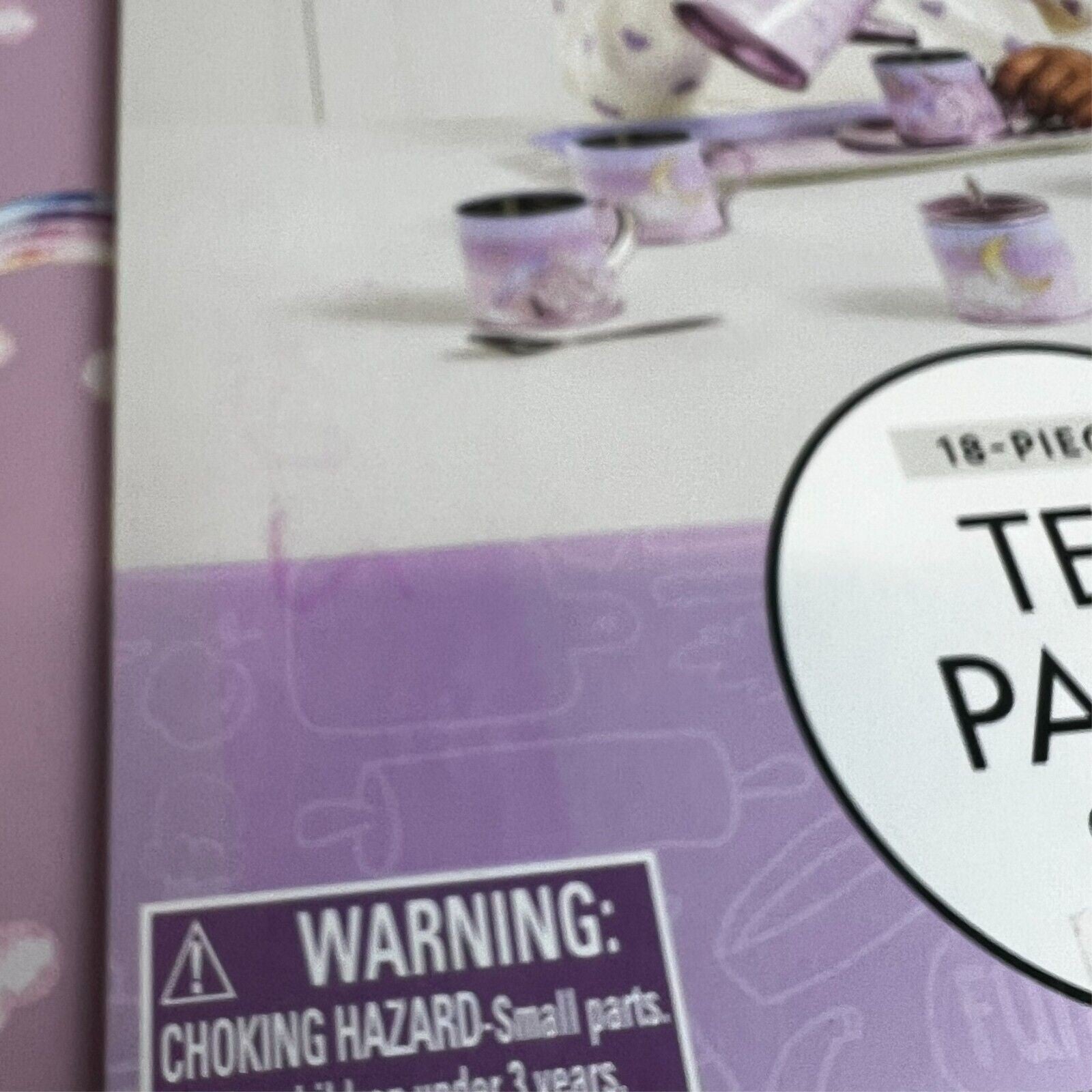 Member's Mark Purple Rainbow Tin Tea Set 18 Pc - Bellso