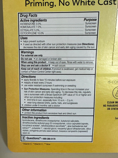 Olay Invisible Sunscreen, SPF 35 + Primer, 1.7 Fl. Oz., 2 Pk.