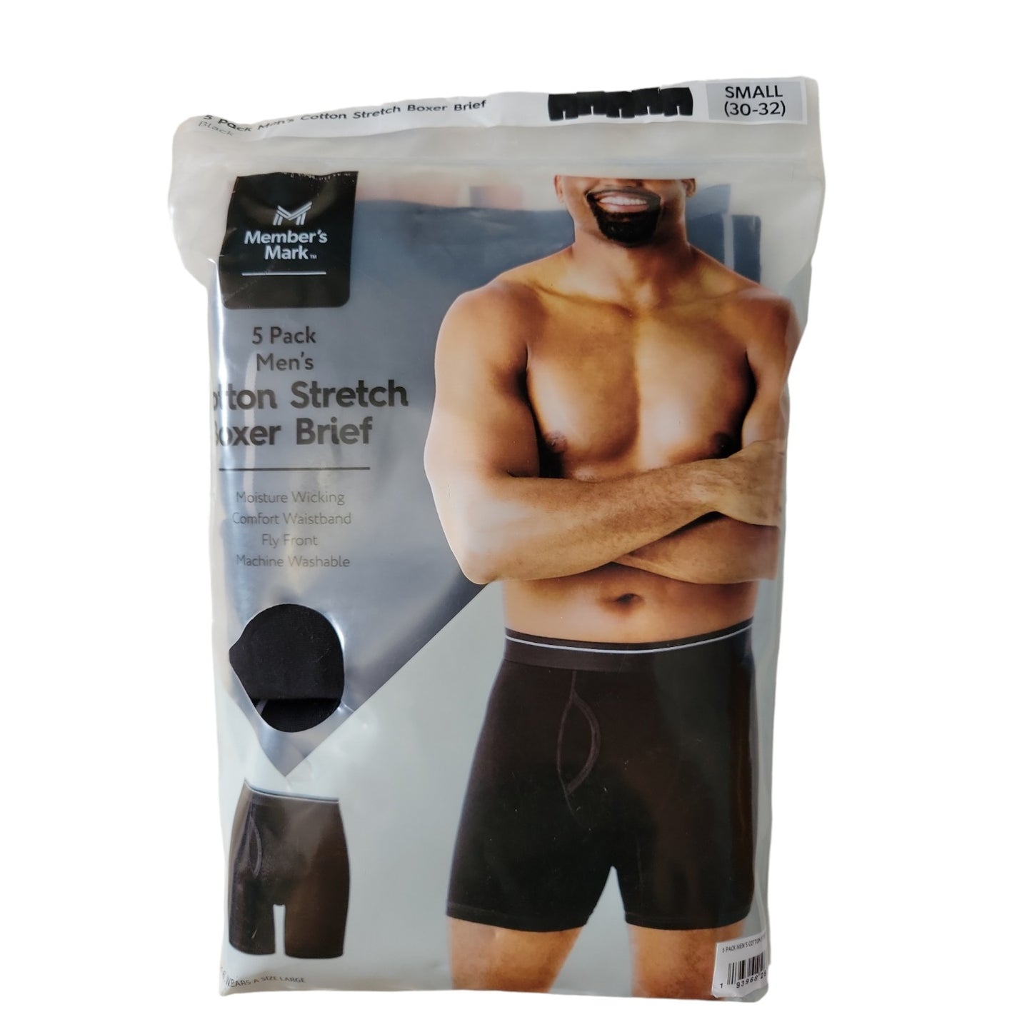Member's Mark 5pk Cotton Stretch Comfort Waistband 6" Inseam Boxer Brief - Bellso