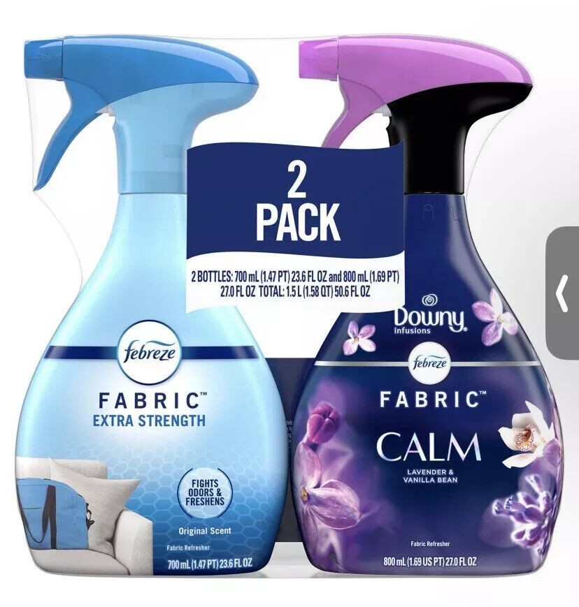 Febreze Extra Strength & Downy Fabric Spray Original & Calm Scent 50.6fl Oz 2pk - Bellso