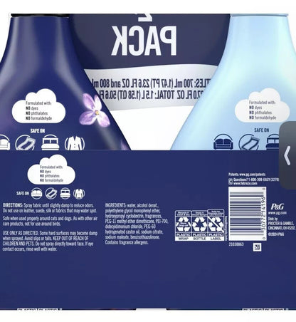 Febreze Extra Strength & Downy Fabric Spray Original & Calm Scent 50.6fl Oz 2pk - Bellso