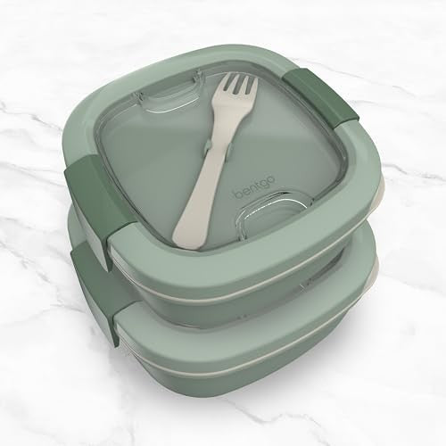 Bentgo Salad Bento Lunch Box, 2-Pack (Khaki Green) - Bellso